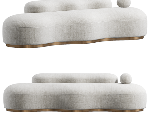 Modern Italian Affordable Luxury Style Fabric Casual Sofa