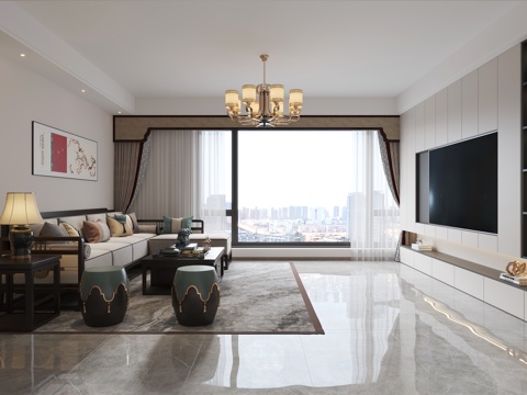 New Chinese Living&Dining Room