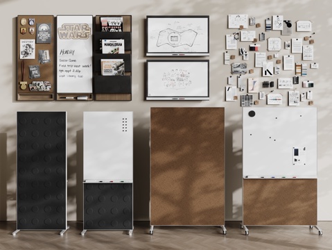 Modern office blackboard whiteboard writing board note stickers display board