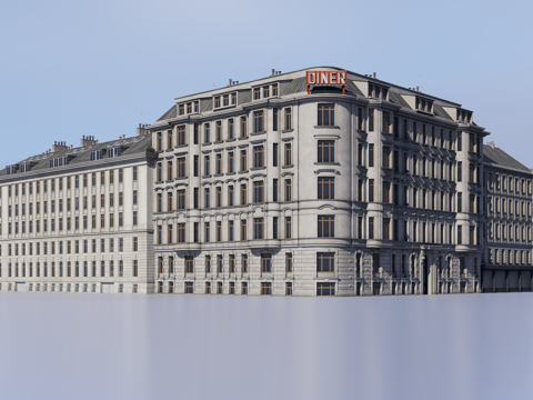 European-style enclosed building