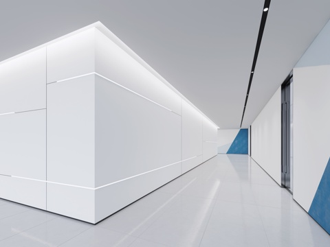 Modern technology office aisle