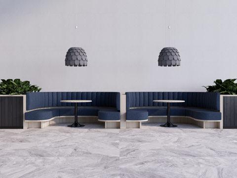 Modern Special-shaped Arc Sofa Card Seat