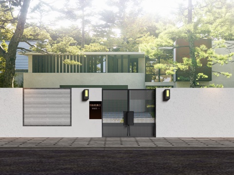 Villa Exterior Wall Modern Villa Exterior Wall Courtyard Wall