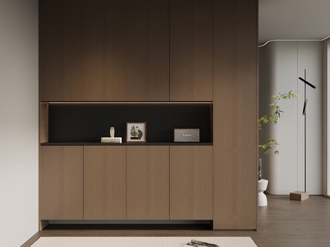 Shoe Cabinet Italian Minimalist Entrance Cabinet Entrance Shoe Cabinet Entrance Background