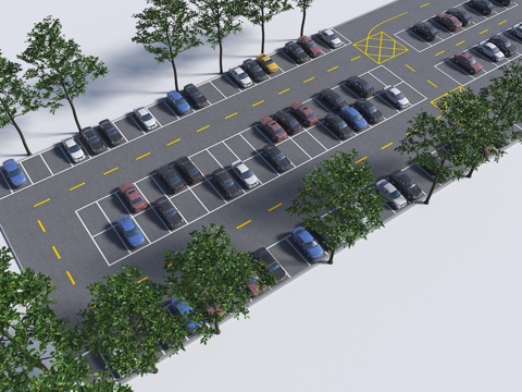 Modern Public Parking Outdoor Parking Shopping Mall Parking Modern Parking Sedan Parking