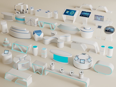 Modern Science and Technology Exhibition Hall Science and Technology Booth Display Cabinet Exhibition Hall All-in-One Machine