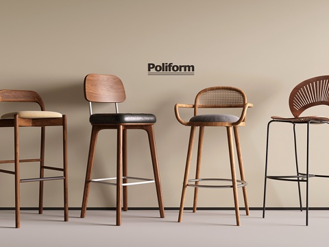 Middle Ancient Bar Chair Bar Stool Wooden Bar Chair Rattan
