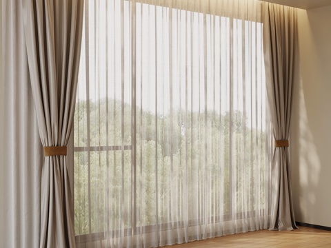 Curtain Modern Curtain Cloth Curtain Gauze Curtain