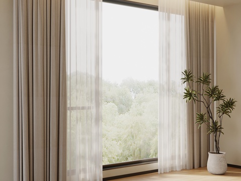 Curtain Modern Curtain Cloth Curtain Gauze Curtain