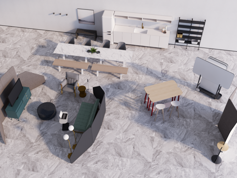 Modern office space open tea area