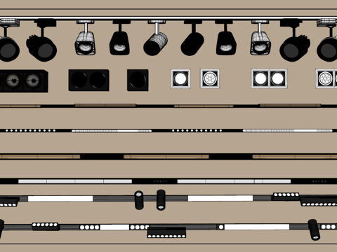Track Spotlight Downlight Linear Light Embedded Downlight Magnetic Spotlight