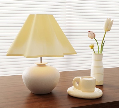 Modern Cream Style Table Lamp Vase Coffee Cup