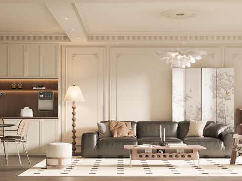 French Retro Living&Dining Room