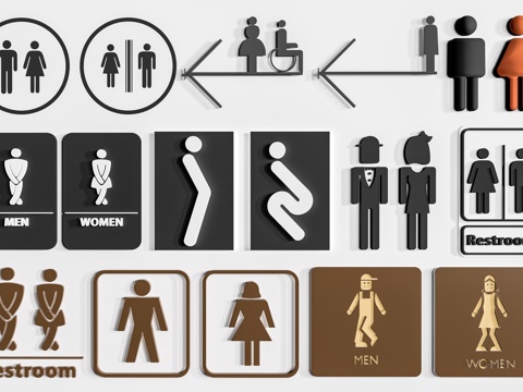 Modern Toilet Guide Signs Toilet Signs Toilet Signs
