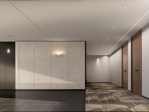 Elevator hall/corridor/office elevator hall/office corridor