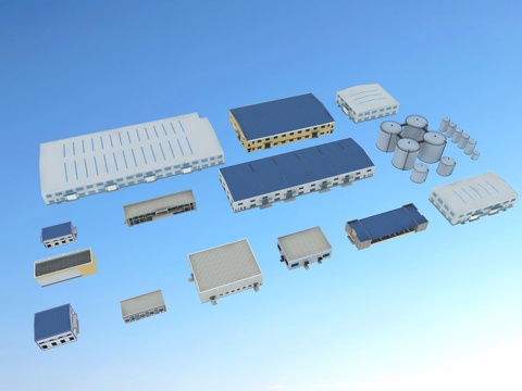 Site Workshop Temporary Activity Board Room Container Construction Cement Tank Oil Tank Site Simple Dormitory