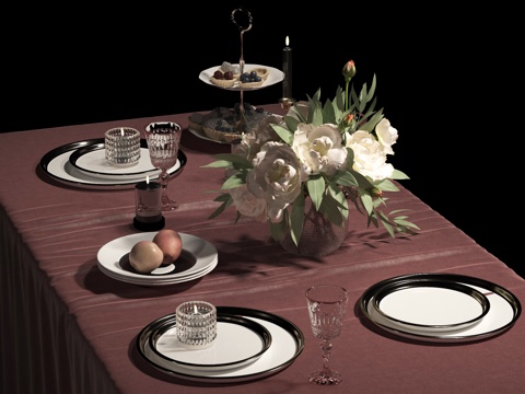 American Style Retro Tableware Tableware Tablecloth