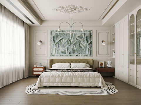 French Bedroom Cream Style Bedroom Master Bedroom Bay Window Bedroom