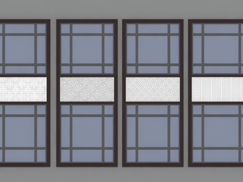 Chinese-style embossed Chinese-style grille