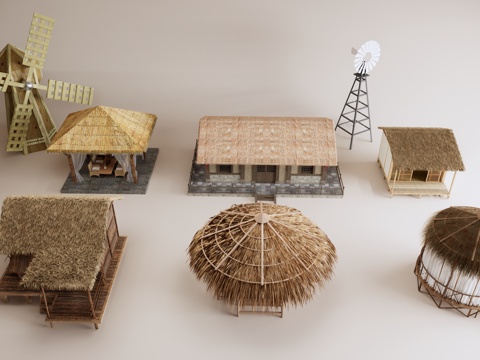 Modern thatched cottage view pavilion gazebo thatched wooden cottage