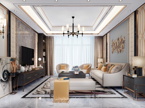 Postmodern Living Room Modern Luxury Living Room
