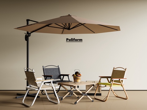 Modern Simple Outdoor Table and Chair Outdoor Leisure Table and Chair Sunshade Outdoor Table and Chair Outdoor Dining Table and Chair