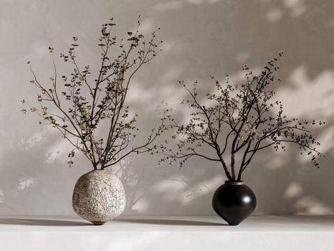 Quiet Pottery Pot Vase Dried Branches Vase Old Pot
