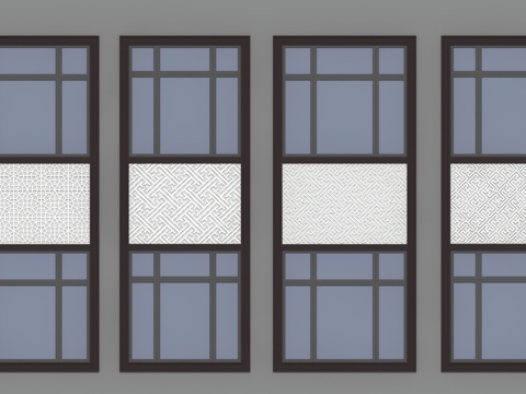 Window panel Chinese-style flower panel Chinese-style grille relief