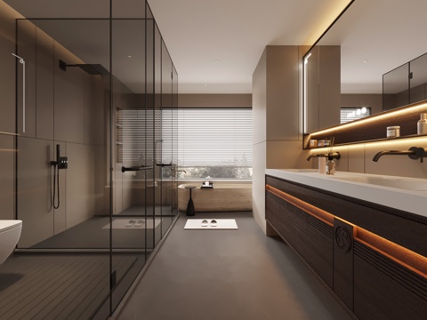New Chinese Toilet Bathroom Cabinet Toilet Shower