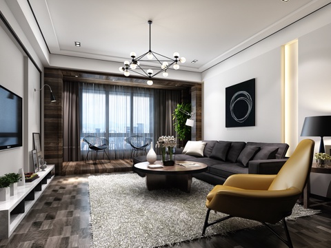 Modern minimalist living room