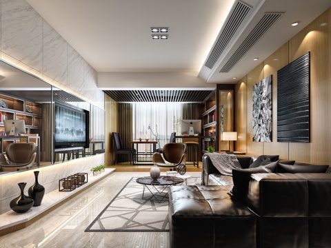 Modern minimalist living room