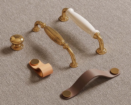 Modern French Handle Button Handle Cabinet Door Handle