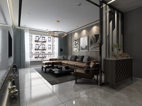 Modern minimalist living room