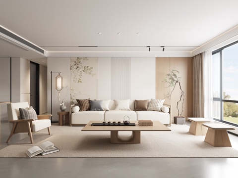 New Chinese Zen Living Room