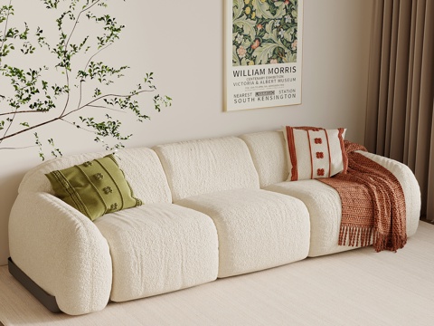 Sofa Modern Cream Style Sofa Multi-person Sofa In-line Sofa Casual Sofa