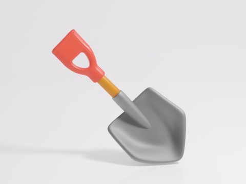 Cartoon Shovel Shovel Shovel Horticultural Floriculture Equipment Art Display Props Game Props Pendulum