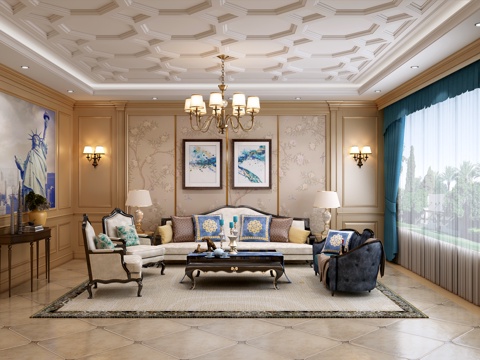 American living room space