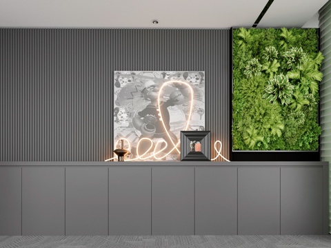 Green plant wall plant wall moss fern plant wall decoration cabinet decoration combination plant