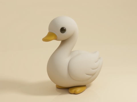 Cartoon Duck Q Moe Animal Poultry Livestock Animation Style Cartoon Animal Beauty Chen Prop Hand