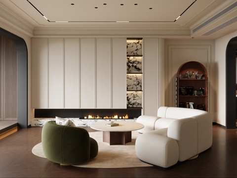 French Affordable Luxury Style DiningRoom