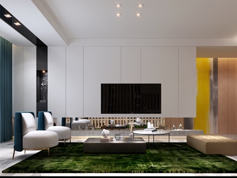 Modern living room model