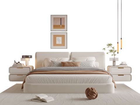 Modern Cream Style Double Bed