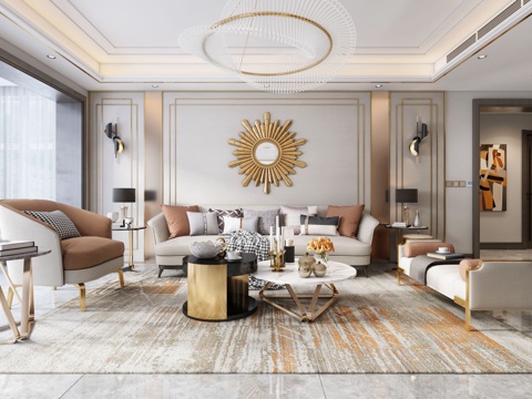 modern living room dining room kitchen