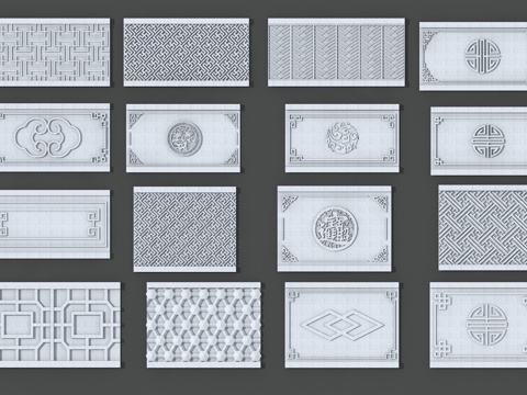 Window grilles board Chinese-style flower plate Chinese-style relief Chinese-style carving