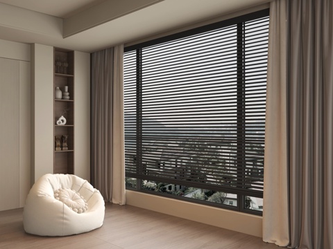Modern Balcony Blinds Curtain Beanbag