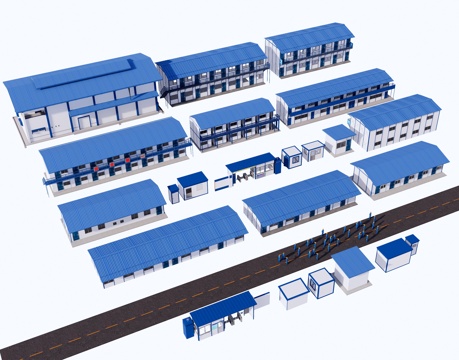 Site Factory Workers Temporary Activity Board House Container Construction Site House Site Access Control