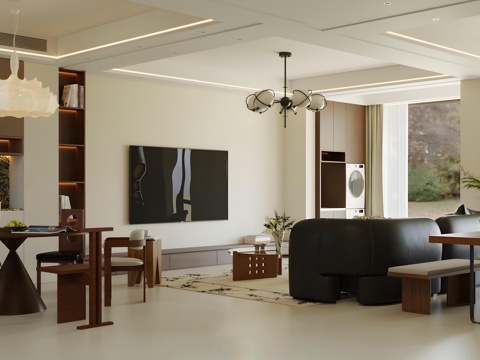 Middle Ancient Retro DiningRoom Middle Ancient Restaurant Retro Restaurant Sofa Coffee Table Combination