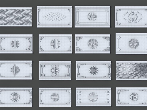 Window grilles board Chinese-style flower plate Chinese-style relief Chinese-style carving