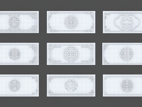 Window grilles board Chinese-style flower plate Chinese-style relief Chinese-style carving