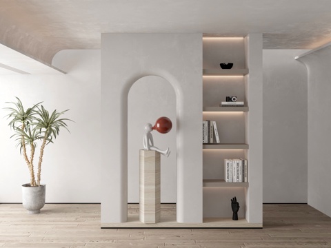 Quiet ancient porch partition